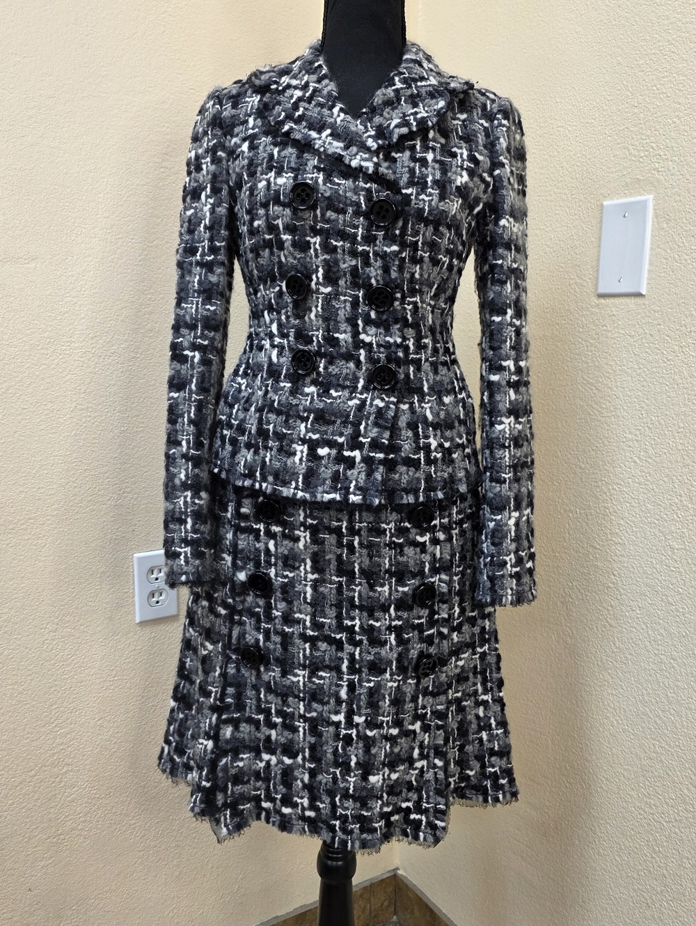 Dolce & Gabbana Monochrome Tweed Set